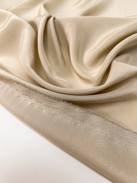 Beige Crepe Polyester Fabric