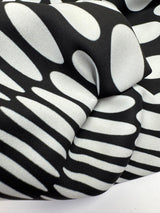Polyamide Crepe Geometric Black White