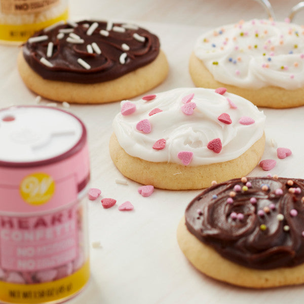 Wilton Naturally Flavored Pink Heart Confetti Sprinkles, 1.58 oz