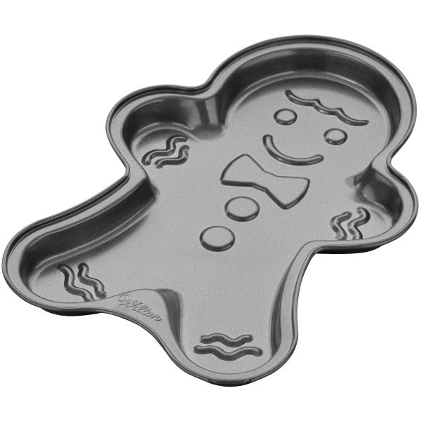 Wilton Non-Stick Christmas Gingerbread Man-Shaped Cookie Pan, 11 x 8-Inch