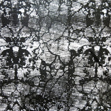 Swim Knit Nylon Spandex Fields Abstract Black Grey