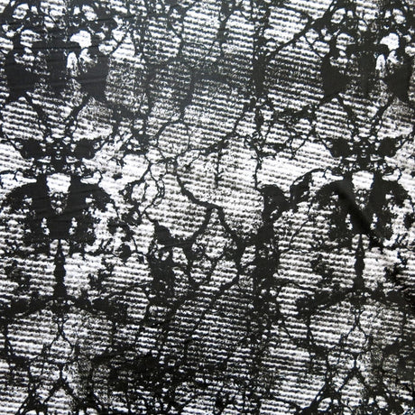 Swim Knit Nylon Spandex Fields Abstract Black Grey