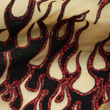 Glittered Flocked Stretch Mesh Fabric