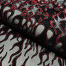 Glittered Flocked Stretch Mesh Fabric