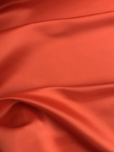 Peau De Soie Dull Satin Polyester Fabric - Burnt Orange, 58/59" Width (1 Yard)