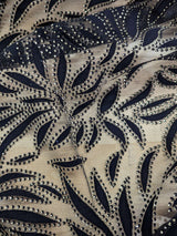 Black Velvet Flocking Lace Polyester Lace Fabric - Glitter Accent, Stretch Mesh, 59/60" Width (1 Yard)