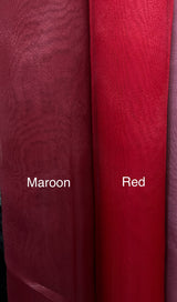 Crystal Organza Polyester Fabric - Red, 58/59" Width (1 Yard)
