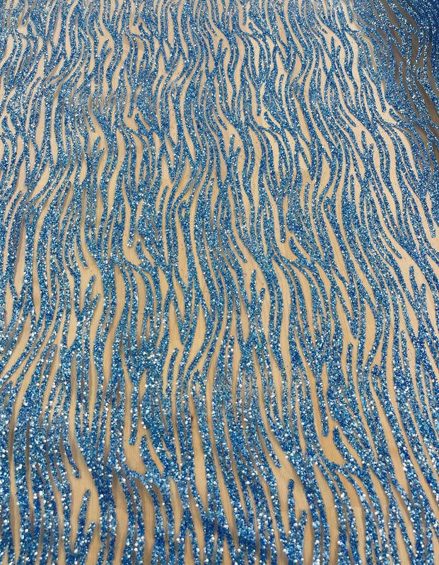 Glitter Lace Polyester Fabric - Sparkly Sheer Mesh, 59/60" Width (1 Yard)