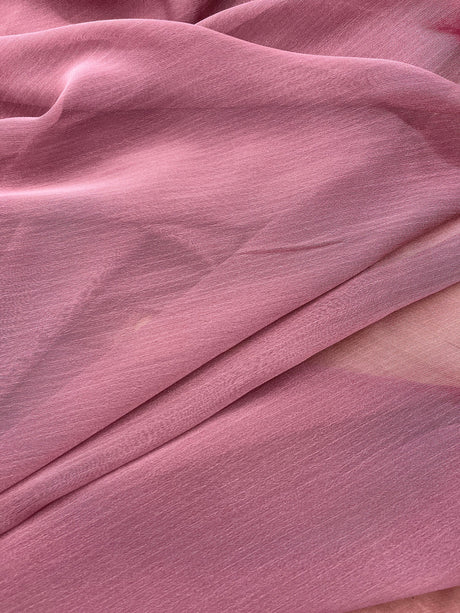 Two Tone Chiffon Polyester Fabric - Mauve, 58/59" Width (1 Yard)