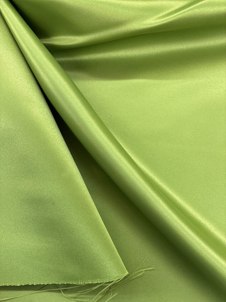 Peau De Soie Dull Satin Polyester Fabric - Avocado Green, 58/59" Width (1 Yard)