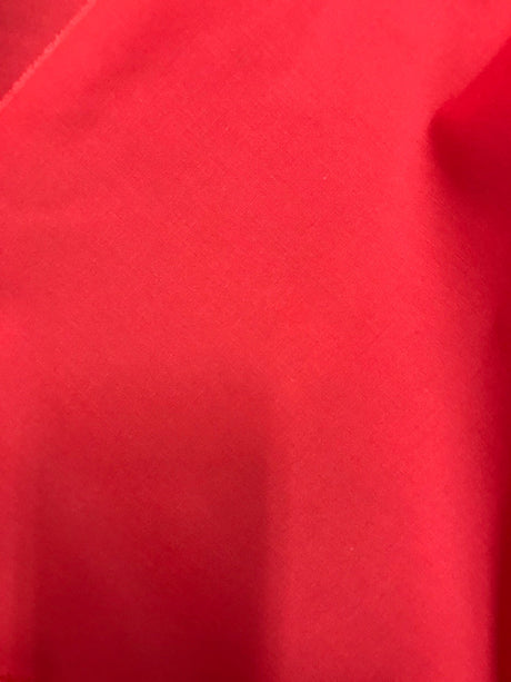 Classic Solid Poly Cotton Fabric - Red, 58-59" Width (1 Yard)