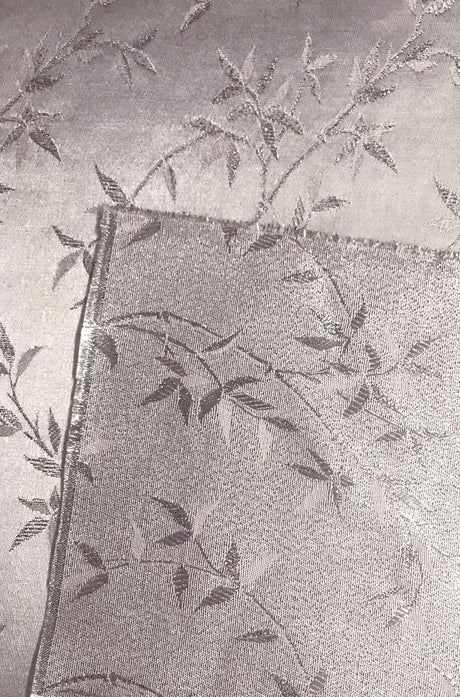 Ice Pink Metallic Vine Polyester Brocade Fabric - Ice Pink, Metallic Silver Vine Pattern, 58/59" Width (1 Yard)