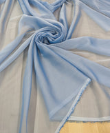 Two Tone Chiffon Polyester Fabric - Light Blue, 58/59" Width (1 Yard)