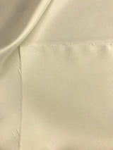 Peau De Soie Dull Satin Polyester Fabric - Light Ivory Matte Finish, 58/59" Width (1 Yard)