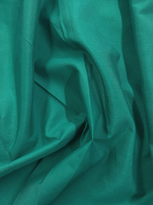 Teal Green Poly Cotton Fabric - Solid Teal Green, 58/59" Width (1 Yard)