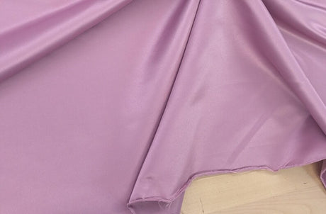 Peau De Soie Dull Satin Polyester Fabric - Light Mauve, Matte Finish, 58/59" Width (1 Yard)