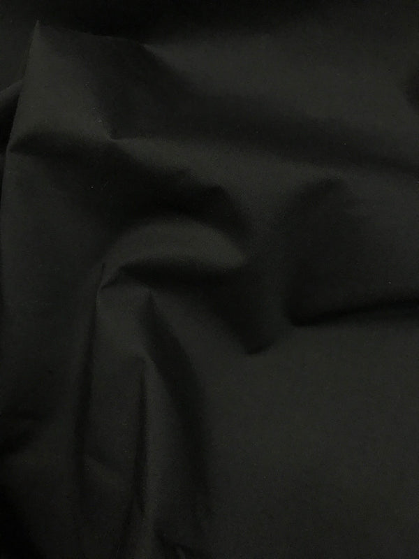 Classic Solid Poly Cotton Fabric - Black, 58-59" Width (1 Yard)