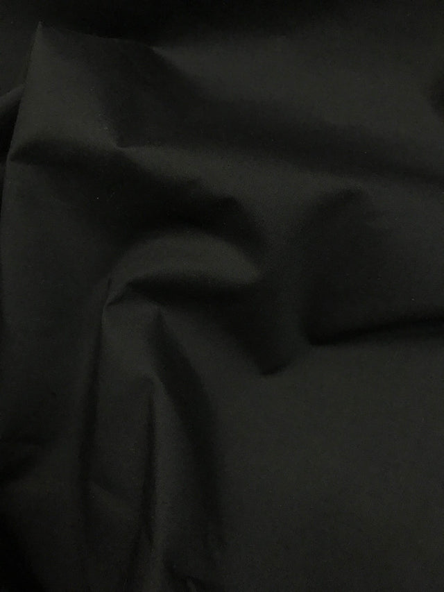 Classic Solid Poly Cotton Fabric - Black, 58-59" Width (1 Yard)