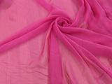 Two Tone Chiffon Polyester Fabric - Hot Pink, 58/59" Width (1 Yard)