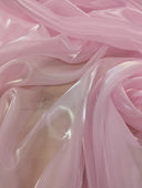 Liquid Organza Polyester Organza Fabric - White, Light Pink, Hot Pink, Sheer, 58-59" Width (1 Yard)