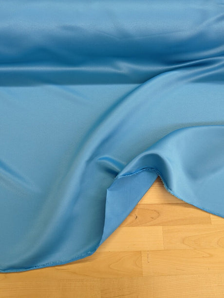 Peau De Soie Dull Satin Polyester Fabric - Light Turquoise, 58/59" Width (1 Yard)