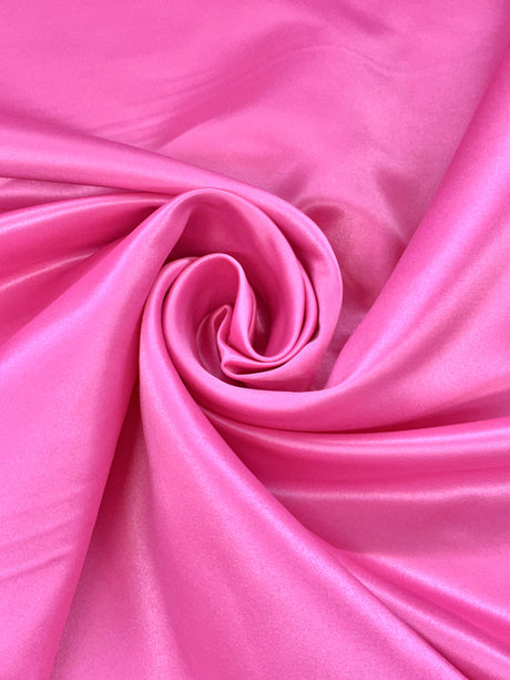 Peau De Soie Dull Satin Polyester Fabric - Hot Pink, 58/59" Width (1 Yard)