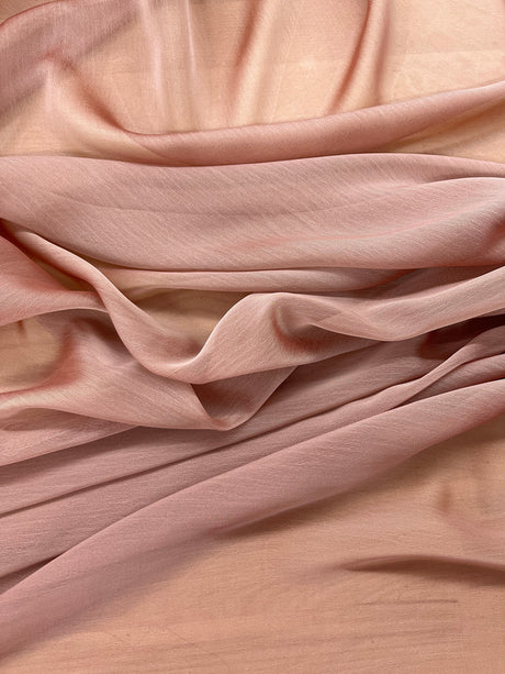 Two Tone Polyester Chiffon Fabric - Rose Tan, 58/59" Width (1 Yard)