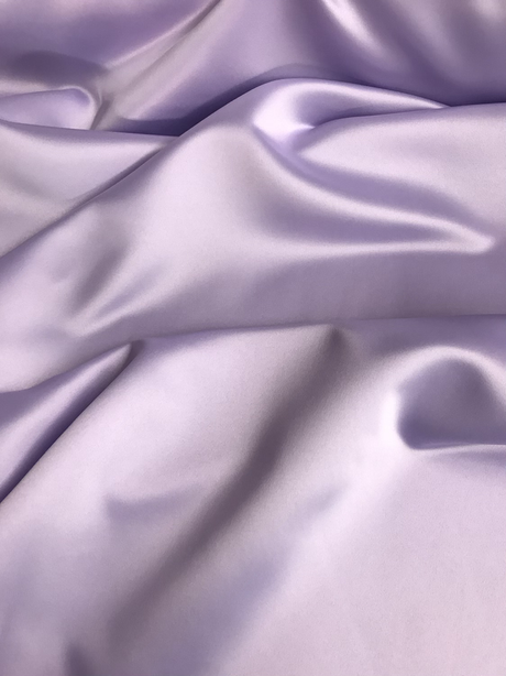 Peau De Soie Dull Satin Polyester Fabric - Lilac, 58/59" Width (1 Yard)