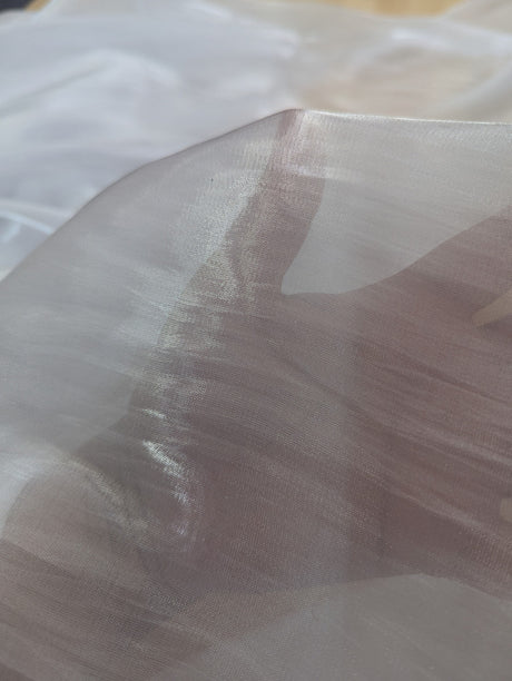 Liquid Organza Polyester Organza Fabric - White, Light Pink, Hot Pink, Sheer, 58-59" Width (1 Yard)