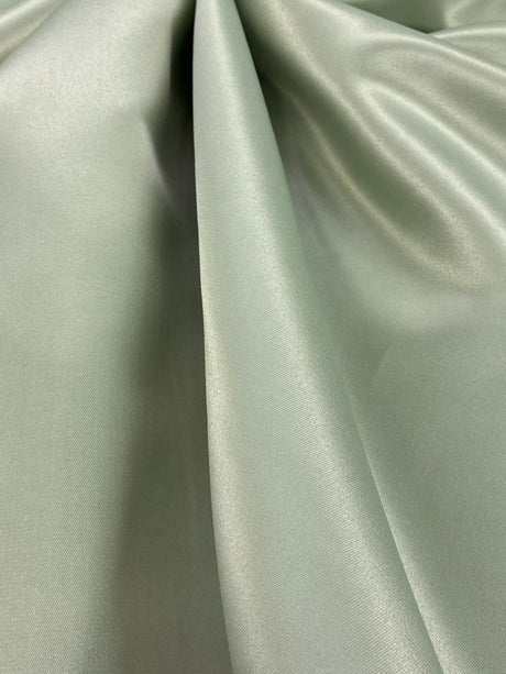 Dull Satin Peau De Soie Polyester Fabric - Sage, Matte Finish, 58/59" Width (1 Yard)