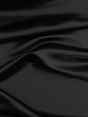 Dull Satin (Peau De Soie) Polyester Fabric - Black, 58/59" Width (1 Yard)