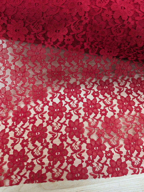 Raschel Lace 100 Percent Polyester Fabric - Floral Pattern, 58/59" Width (1 Yard)