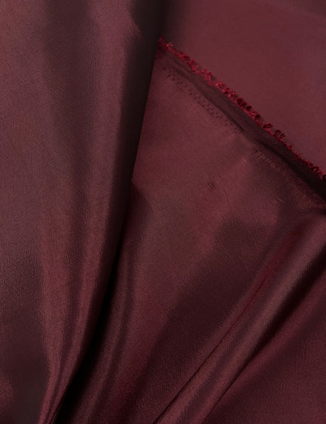 Burgundy Taffeta Polyester Fabric - Burgundy Solid, 58/59" Width (1 Yard)