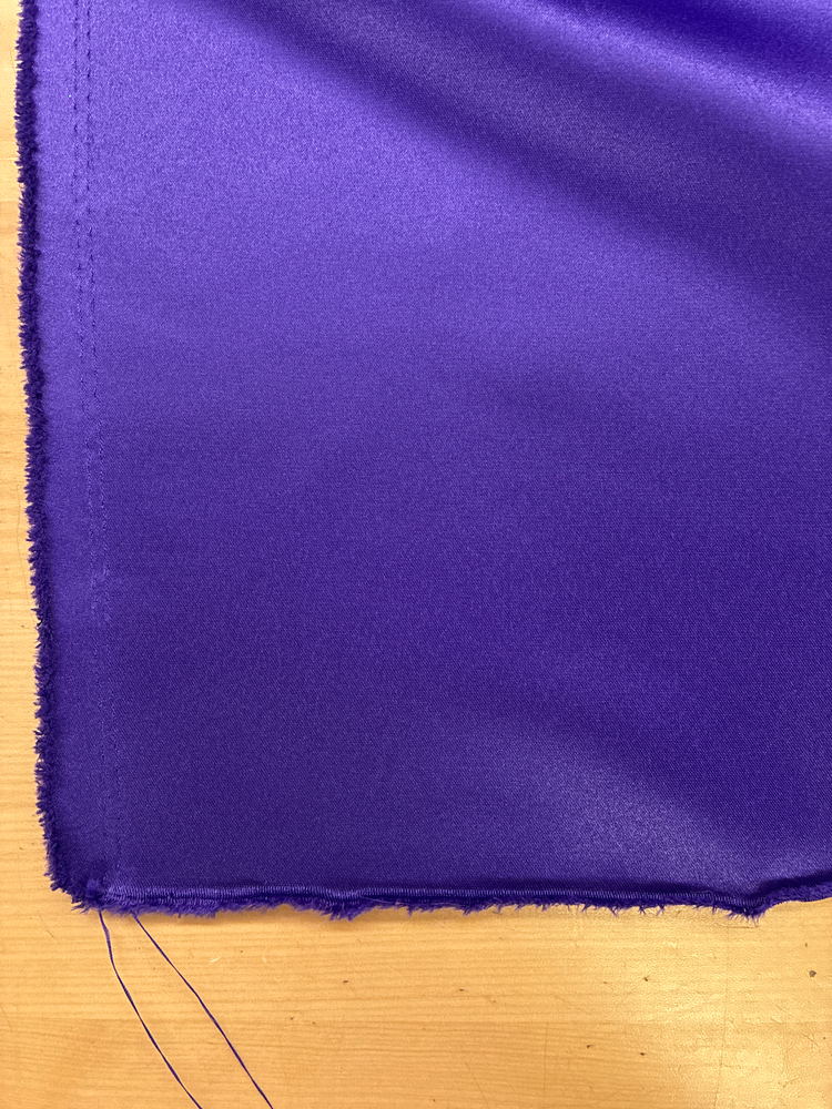 Peau De Soie Dull Satin Polyester Fabric - Dark Purple, 58/59" Width, Medium Weight (1 Yard)