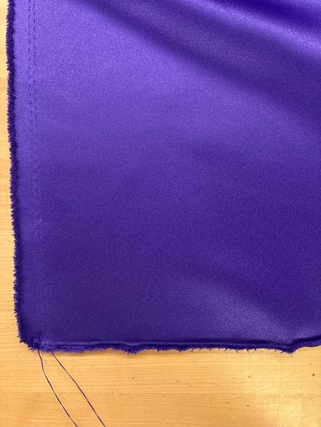 Peau De Soie Dull Satin Polyester Fabric - Dark Purple, 58/59" Width, Medium Weight (1 Yard)