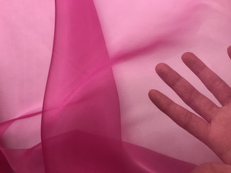 Crystal Organza Polyester Fabric - Fuchsia, 58/59" Width (1 Yard)