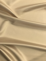 Peau De Soie Dull Satin Polyester Fabric - Champagne, Matte Finish, 58/59" Width (1 Yard)