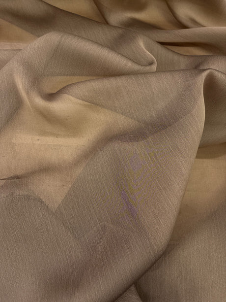 Two Tone Polyester Chiffon Fabric - Mocha Two-Tone, 58/59" Width (1 Yard)