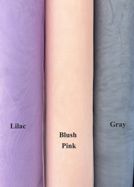 Crystal Tulle Mesh Polyester Tulle Fabric - Multiple Colors, Sheer Mesh, 58/59" Width (1 Yard)