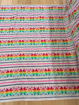 Serenata Multi Blanca Acrylic Fabric - White Multicolor Horizontal Pattern, 30" Width (1 Yard)