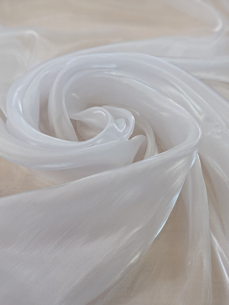 Liquid Organza Polyester Organza Fabric - White, Light Pink, Hot Pink, Sheer, 58-59" Width (1 Yard)