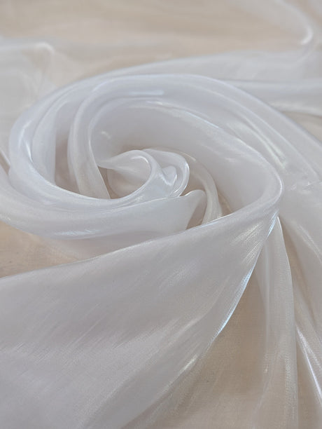 Liquid Organza Polyester Organza Fabric - White, Light Pink, Hot Pink, Sheer, 58-59" Width (1 Yard)