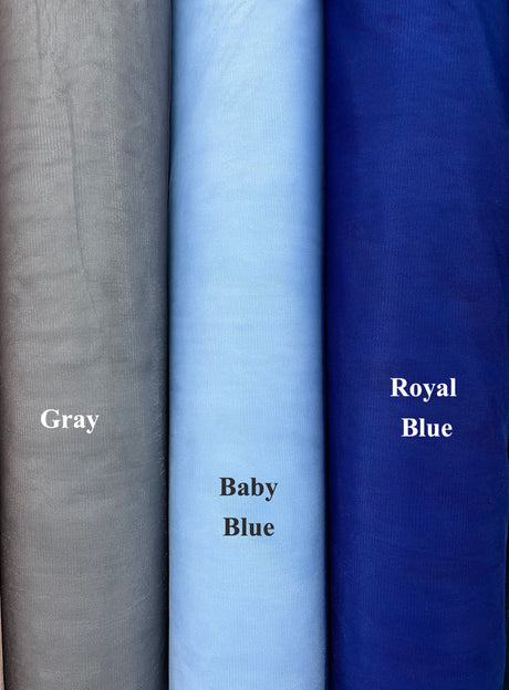 Crystal Tulle Mesh Polyester Tulle Fabric - Multiple Colors, Sheer Mesh, 58/59" Width (1 Yard)