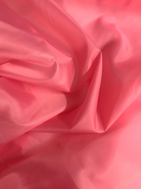Coral Polyester Lining Fabric - Coral Solid, 58-59" Width (1 Yard)