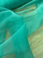Crystal Organza Polyester Fabric - Aqua Green, 58-59" Width (1 Yard)