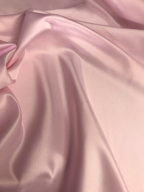 Peau De Soie Dull Satin Polyester Satin Fabric - Pink Matte, 58/59" Width (1 Yard)