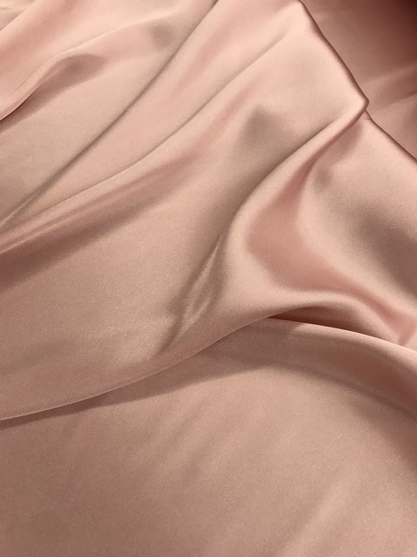 Charmeuse Polyester Fabric - Rose Pink, 58/59" Width (1 Yard)