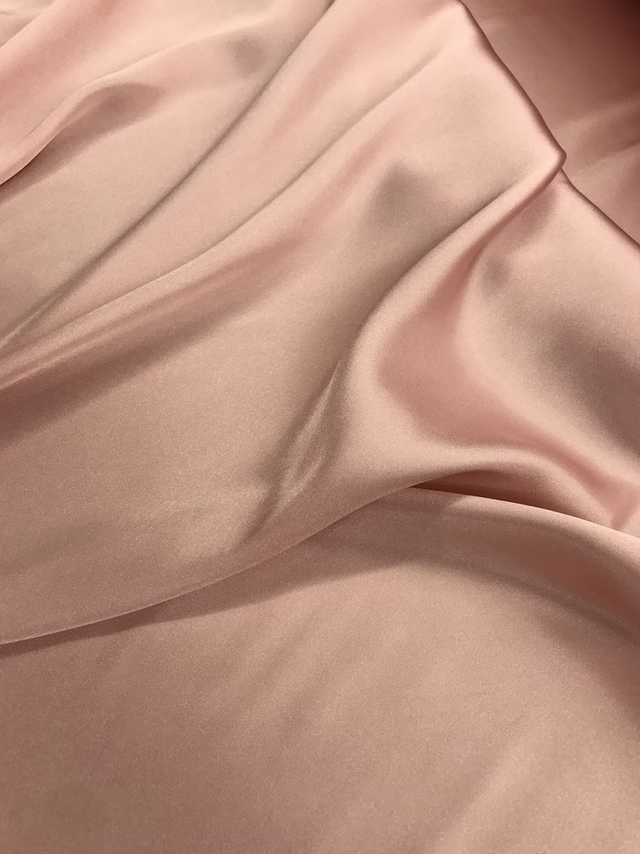Charmeuse Polyester Fabric - Rose Pink, 58/59" Width (1 Yard)
