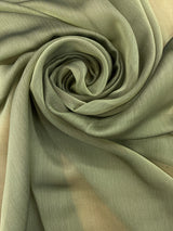 Two Tone Chiffon Polyester Fabric - Olive Green, 58/59" Width (1 Yard)