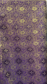 Small Metallic Cross Polyester Brocade Fabric - Multiple Colors, Small Metallic Cross Pattern, 58-59" Width (1 Yard)
